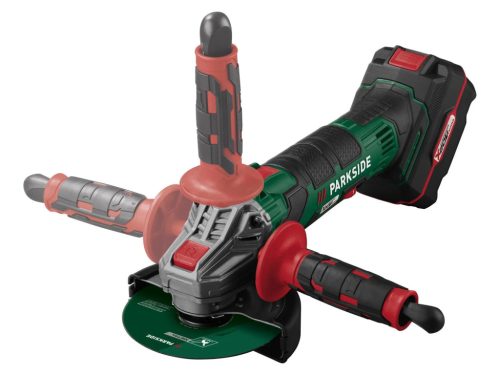 ParkSide PWSA 20-Li D4 SET Akkumulátoros sarokcsiszoló kofferben, X20V (4Ah akkuval és gyorstöltővel)