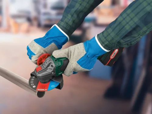 ParkSide PWSA 20-Li F4 X20V SOLO Akkumulátoros sarokcsiszoló kofferben, akku és töltő nélkül