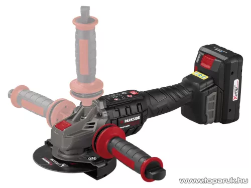 ParkSide Performance PWSAP 20-Li F6 SMART SET X20V Akkumulátoros sarokcsiszoló kofferben (akkuval és gyorstöltővel)