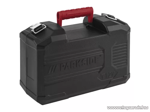ParkSide PWSA 12 C2 SOLO Akkumulátoros sarokcsiszoló, akkus kézi flex kofferben, 12V-os, 76 mm-es (akkumulátor és töltő nélkül)