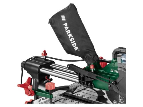 ParkSide PZKS 2000 C3 Asztali bütüző (fejező) és gérvágó fűrész, vonófűrész, csapfűrész, dupla csúszósínnel, 2000 W