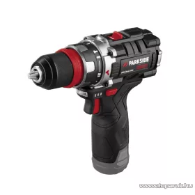   ParkSide Performance PSBSAP 12 A1 SOLO Levehető tokmányos akkumulátoros ütvefúró, fúró, behajtó + koffer, X12V, 45 Nm (akku és töltő nélkül)