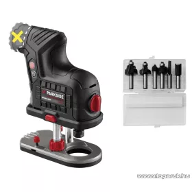   Parkside Performance PPAKF 12 A1 SOLO Akkus élmaró / felsőmaró + 6 részes marófejkészlet + koffer, 12V / X12V (akkumulátor és töltő nélkül)