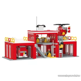   PlayTive Clippys CL-12811 Tűzoltóság játék építő állomás szett, 834 részes