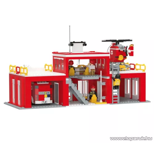PlayTive Clippys CL-12811 Tűzoltóság játék építő állomás szett, 834 részes