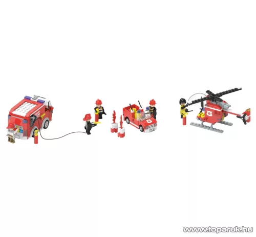 PlayTive Clippys CL-12811 Tűzoltóság játék építő állomás szett, 834 részes