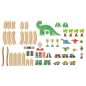   PlayTive DINOSAUR Wooden Train Set dinoszaurusz fa vonat / vasút szett (favonat készlet), 46 részes