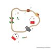 PlayTive Farm Train Set Parasztház fa vasútkészlet, istállóval és malommal, 56 részes