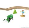 PlayTive Farm Train Set Parasztház fa vasútkészlet, istállóval és malommal, 56 részes