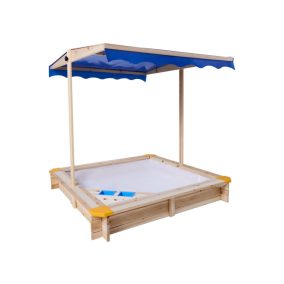 Lupilu Playtive tömör fa homokozó állítható magasságú tetővel és fagyizó sarokkal