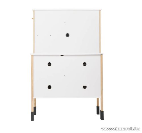 PlayTive MED Világító, hangot adó fa játékkonyha, hűtővel, sütővel, mikrohullámú sütővel, mosogatóval, elekromos főzőlappal és kiegészítőkkel (játék konyha), 66 x 30 x 97 cm