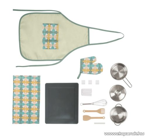 PlayTive MED Világító, hangot adó fa játékkonyha, hűtővel, sütővel, mikrohullámú sütővel, mosogatóval, elekromos főzőlappal és kiegészítőkkel (játék konyha), 66 x 30 x 97 cm