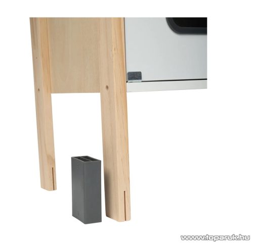 PlayTive MED Világító, hangot adó fa játékkonyha, hűtővel, sütővel, mikrohullámú sütővel, mosogatóval, elekromos főzőlappal és kiegészítőkkel (játék konyha), 66 x 30 x 97 cm