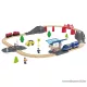 PlayTive Passenger Train Utasszállító fa vonat készlet (favonat szett) önjáró mozdonnyal, 42 részes