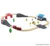 PlayTive Passenger Train Utasszállító fa vonat készlet (favonat szett) önjáró mozdonnyal, 42 részes