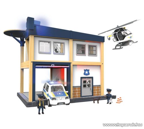 PlayTive POLICE STATION Rendőrség építő játék készlet, fény- és hangeffektusokkal, 167 részes
