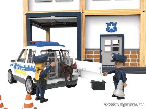 PlayTive POLICE STATION Rendőrség építő játék készlet, fény- és hangeffektusokkal, 167 részes