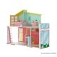 PlayTive PF-9186 Stella Fashion Doll House modern divatos kétszintes fa játék babaház 7 db kiegészítővel, 59 x 66 x 30 cm