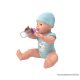 PlayTive BP-11041 Toni, a játékos baba, ivó és nedvesítő funkcióval, kék