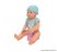 PlayTive BP-11041 Toni, a játékos baba, ivó és nedvesítő funkcióval, kék