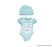 PlayTive BP-11041 Toni, a játékos baba, ivó és nedvesítő funkcióval, kék