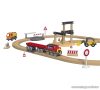 PlayTive Construction Site Train Set vasútkészlet mozdonnyal, munkagépekkel és daruval, 59 részes