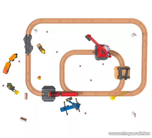 PlayTive Construction Site Train Set vasútkészlet, 68 részes