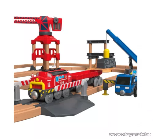 PlayTive Construction Site Train Set vasútkészlet, 68 részes