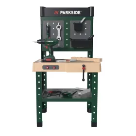 PlayTive WS-14755 műanyag játék szerelőasztal satuval és szerszámkészlettel