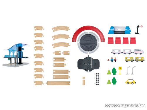 lupilu (Playtive) Railway Set City Express városi express vasútkészlet, 51 részes