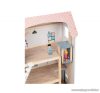 PlayTive 3 szintes XXL elektromos világító rózsaszín fa babaház lépcsővel, lifttel és bútorokka, 64 x 80 x 31 cm, 54 részes