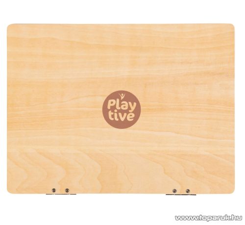 PlayTive Készségfejlesztő mágneses fából készült oktató laptop és mobiltelefon