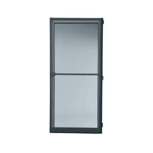 Livarno Home QA801/BK Komplett nyitható szúnyoghálós ajtó alumínium kerettel, rovarhálóval, zsanérokkal, 210 x 100 cm, antracit
