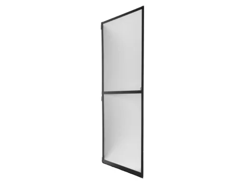 Livarno Home QA801/BK Komplett nyitható szúnyoghálós ajtó alumínium kerettel, rovarhálóval, zsanérokkal, 210 x 100 cm, antracit