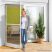 Livarno Home Komplett nyitható szúnyoghálós ajtó alumínium kerettel, rovarhálóval, zsanérokkal, 210 x 100 cm, fehér