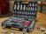 PowerFix Profi Mixed Socket Set CR-V dugókulcs és bit készlet, racsnis krovakészlet kofferben, 94 részes