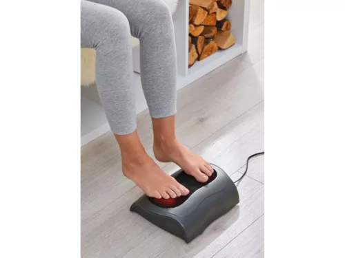 Shiatsu lábmasszírozó vérkeringés javításhoz, 6 masszázsfejjel és melegítő funkcióval