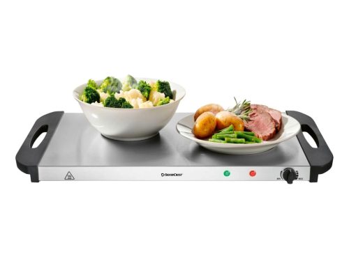 SilverCrest SBW 300 A2 melegentartó lap 4 tálas rendszerrel és felszolgált ételekkel