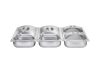 SilverCrest SBW 300 A2 INOX 4 rekeszes nemesacél étel és büfé melegentartó lap, 2 x 2.4 literes + 2 x 1.1 literes rekesszel