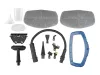 A SilverCrest SDM 1500 E1 levehető kézi gőztisztító egysége gőzölőfejjel a konyhai csempe és fuga tisztítására felkészítve.