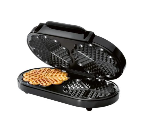 SilverCrest SDW 1200 C1 dupla gofrisütő elegáns fekete kivitelben