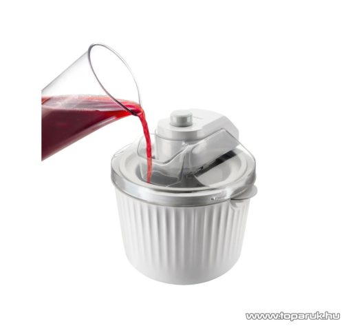 SilverCrest SECM 12 E2 Elektromos fagyigép, házi sorbet és fagylaltkészítő gép, 1,65 liter (700g / 1000 ml jégkrémhez), 12 W, fehér