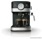   SilverCrest SEM 1100 C5 Eszpresszó cappuccino 2 csészés presszó kávéfőző, fekete-ezüst, 1100 W