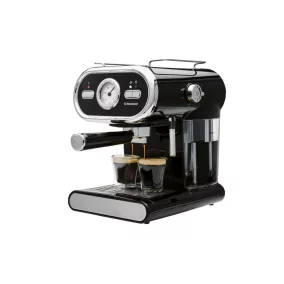   SilverCrest SEM 1100 E1 BLACK Eszpresszó cappuccino 2 csészés presszó kávéfőző, fekete, 1100 W