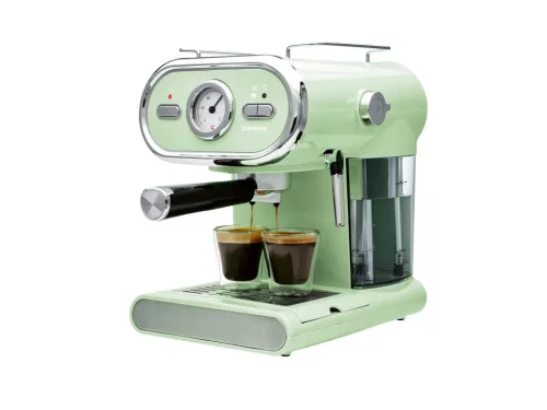 SilverCrest SEM 1100 E1 GREEN Eszpresszó cappuccino 2 csészés presszó kávéfőző, pisztácia zöld, 1100 W
