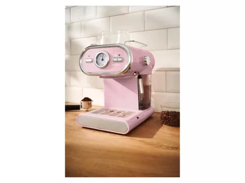 SilverCrest SEM 1100 E1 PINK Eszpresszó cappuccino 2 csészés presszó kávéfőző, rózsaszín, 1100 W