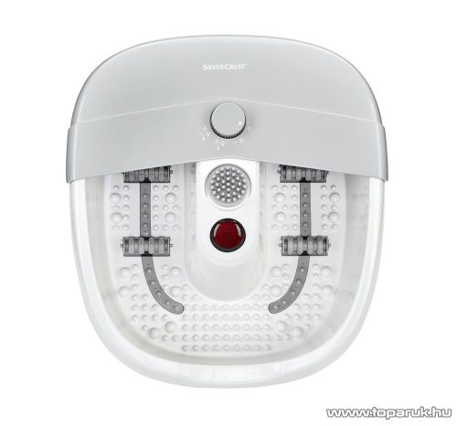 SilverCrest SFB 80 A3 Foot Spa lábfürdő, lábpezsgőfürdő, lábmasszírozó, 3 feltéttel, világos szürke