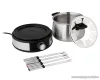 SilverCrest SFE 1500 D3 INOX Elektromos 8 személyes fondü készlet, max 3 liter, 1500W, rozsdamentes acél