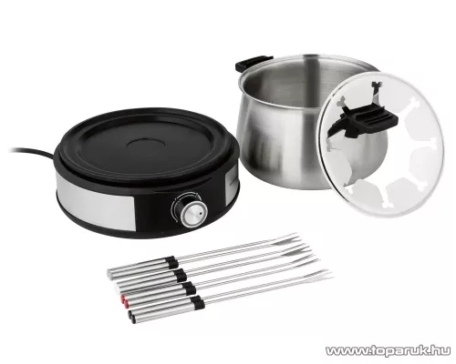 SilverCrest SFE 1500 D3 INOX Elektromos 8 személyes fondü készlet, max 3 liter, 1500W, rozsdamentes acél