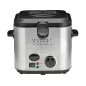   (BONTOTT / K738960) SilverCrest SFM 840 B2 INOX nemesacél mini olajsütő, 1-2 személyes fritőz, 1.2 literes, 840 W